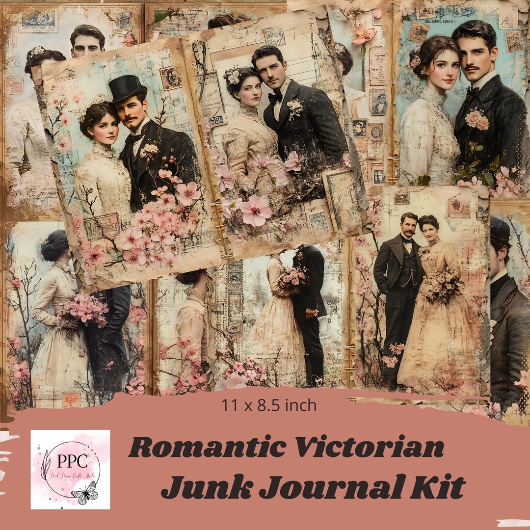Romantic Victorian Junk Journal Kit Printable, Romantic Junk Journal ...