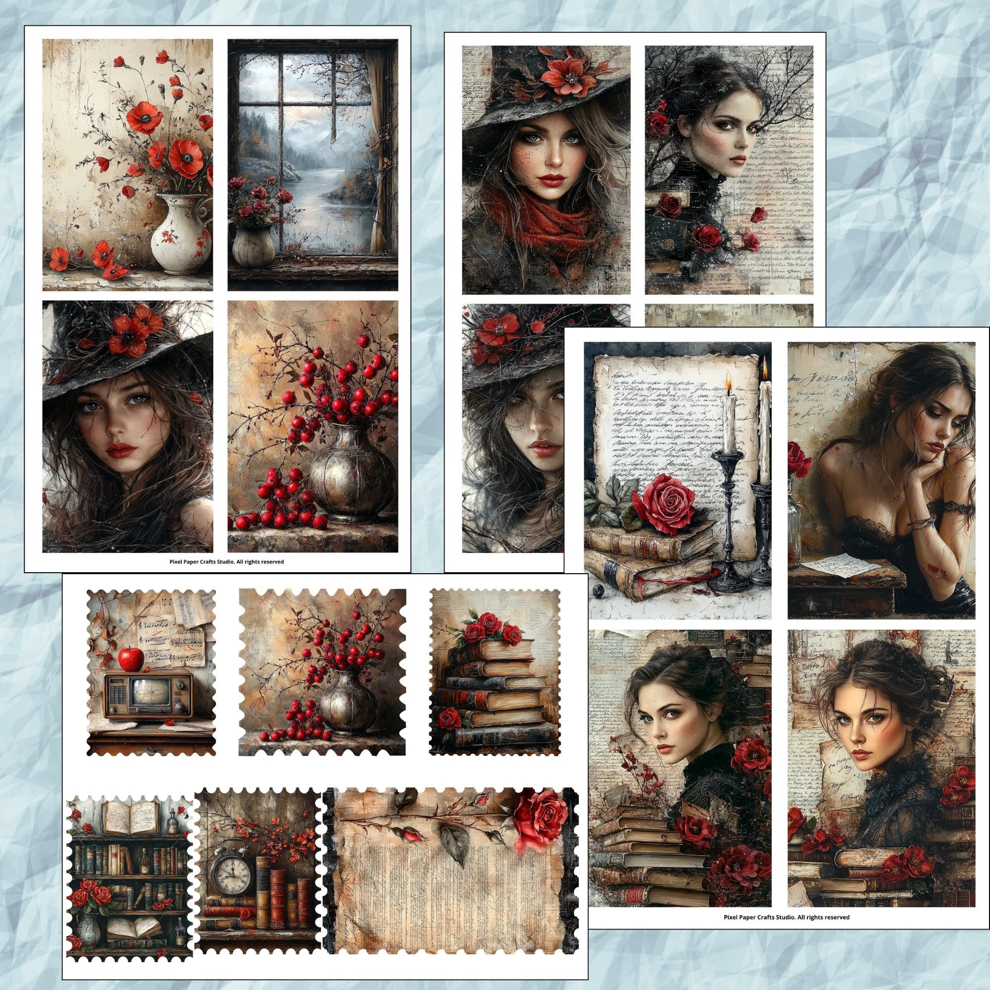 Past Journal Paper Memories of Past Junk Journal Kit Printable, Vintage Junk Journal, Junk ...