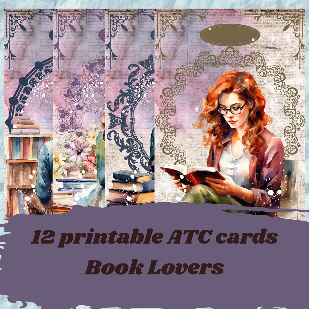 Printable Vintage Cards for Junk Journal Book Lovers Cards - Etsy