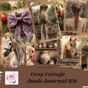 Cottage junk journal kit, Cottage junk journal, junk journal supplies, Digital download, printable journal