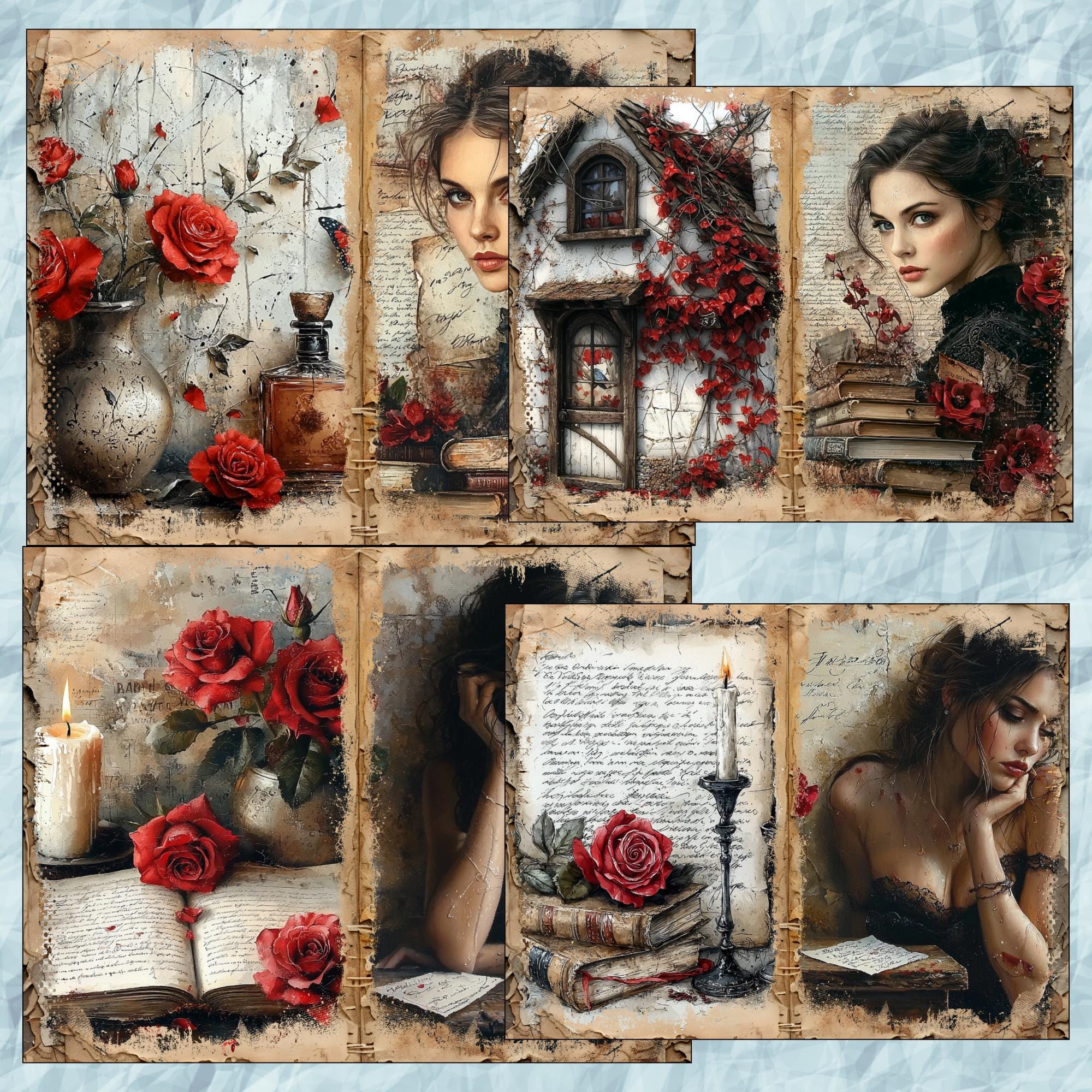 Past Journal Paper Memories of Past Junk Journal Kit Printable, Vintage Junk Journal, Junk ...