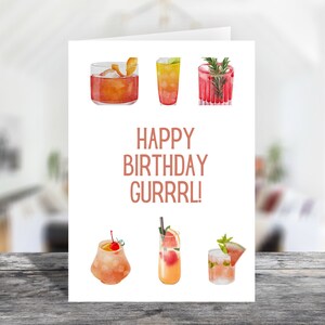 Printable Birthday Card For Happy Birthday Card Instant Download - Birthday Girl