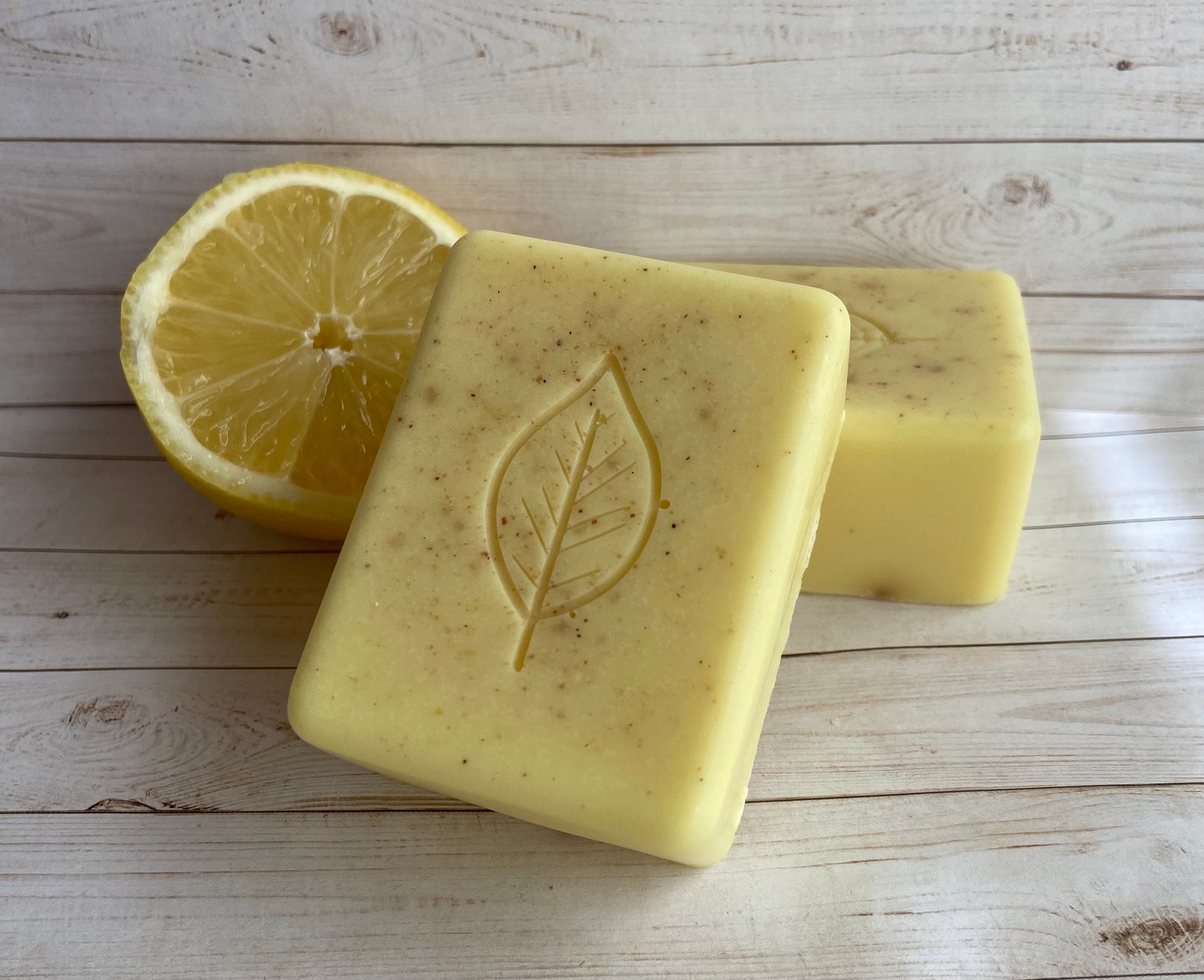 Natural Lemon Soap Gift, Lemon Scented Bars, Decorative Kitchen Soap, House Warming Gift Soap, Personalized Soap Gifts