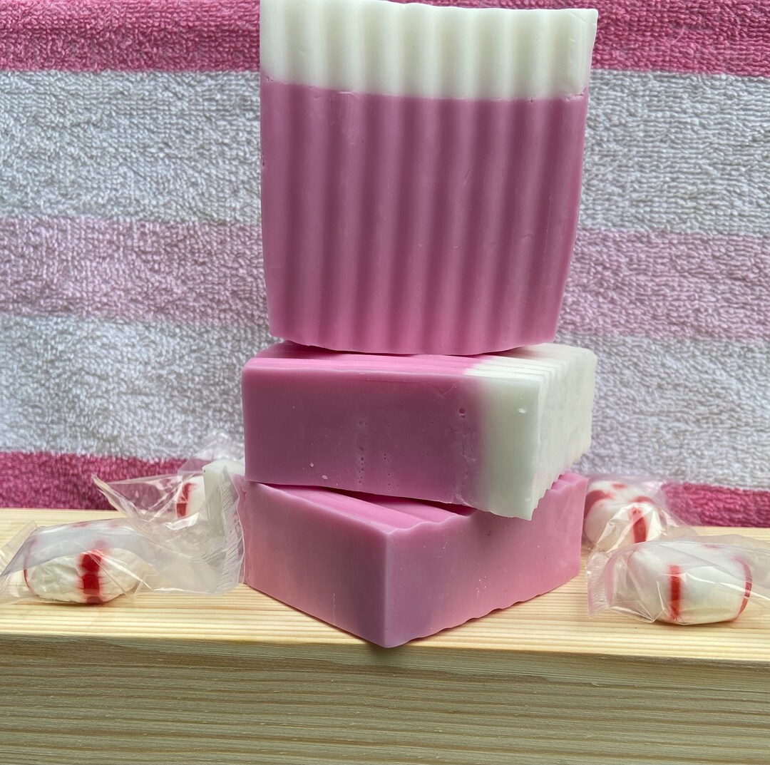 Home Made Peppermint Bar Soap Custom Peppermint Oil Bars Etsy
