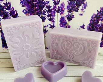 Lavender Decorative Handmade Soap, Nourishing Scented Soap, Birthday Shea Butter Scented Soap, Dried Lavender Gift Soap, Pretty Gift Soap