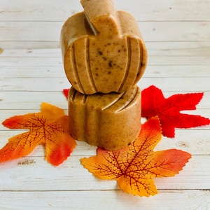 Pumpkin Pie Scented Soap, Shea Butter Pumpkins and Leaves, Home Made Autumn Scented Bars, Halloween/ Thanksgiving Gift Soap, Decorative Soap
