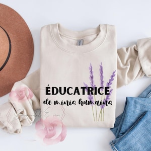 Floral Mini Humans Educator Crewneck Sweater - Style 1