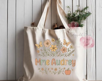 Reusable bag Mrs. Flowers - perfect gift for teacher/educator - gift idea