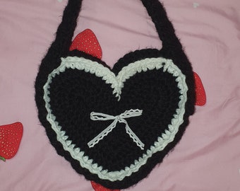 Sac coeur en crochet