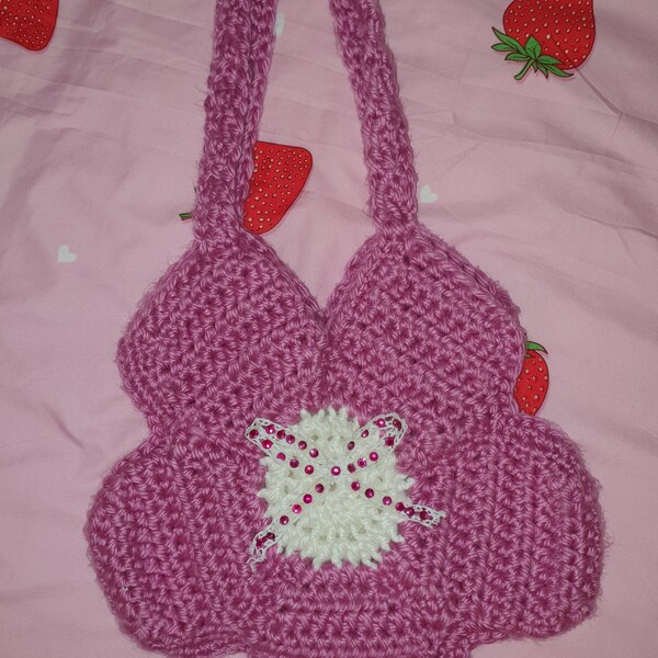 Sac fleur en crochet