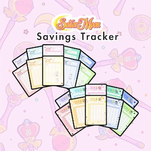 Cute Scouts Digital Undated Budget Savings Tracker / Kawaii Colorful Designs A4 A5 US Letter Digital Printable Template