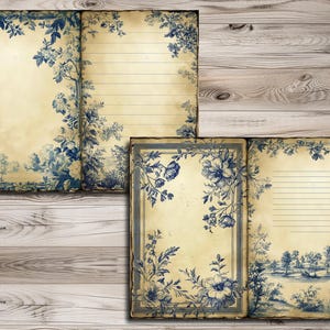 Vintage Toile De Jouy Junk Journal Printable,french Toile Journal ...