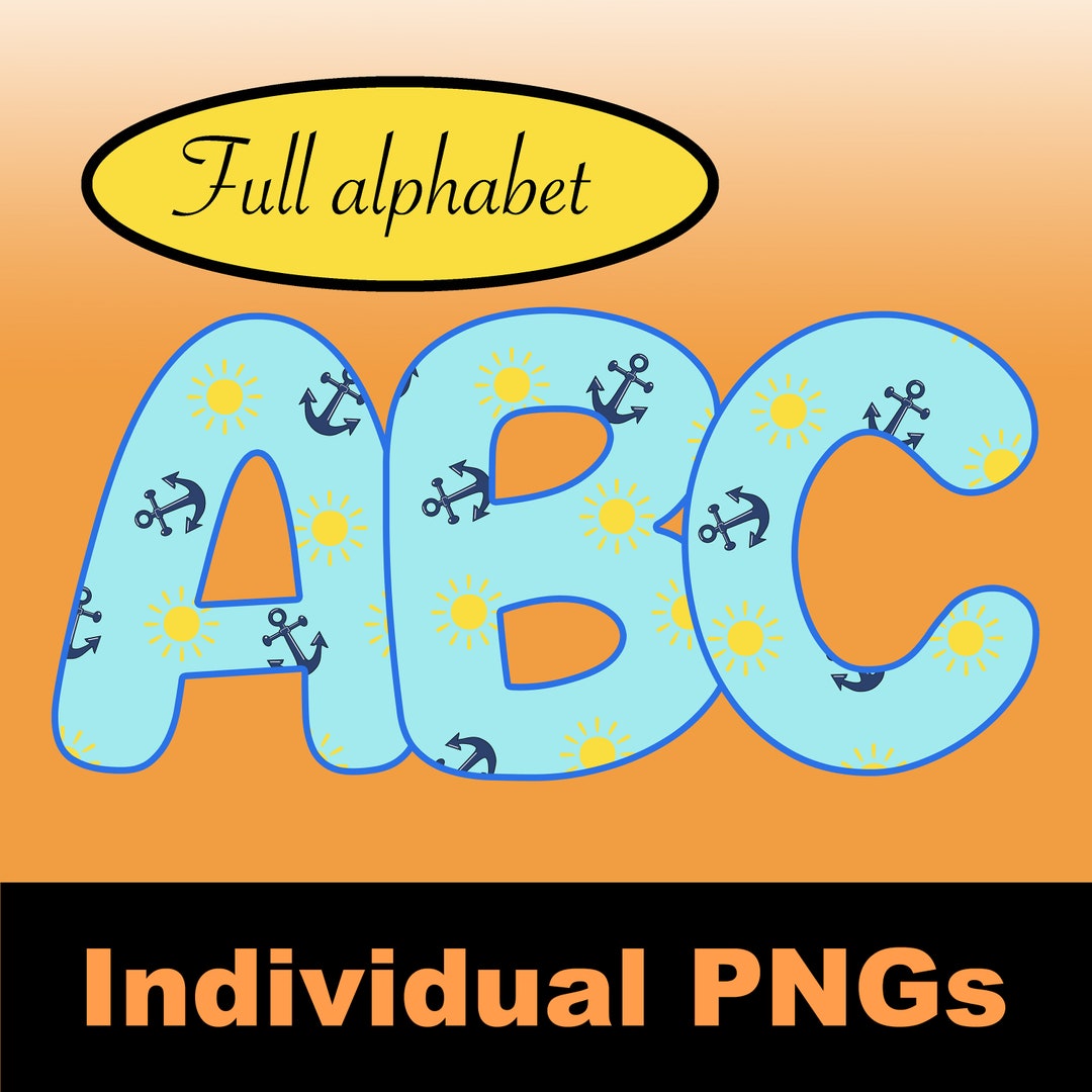 Alphabet Letters and Numbers Classroom Decorlight Blue Etsy