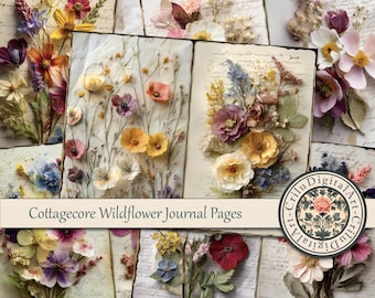 Cottagecore Floral Junk Journal Kit | Vintage Ephemera (Digital Download)