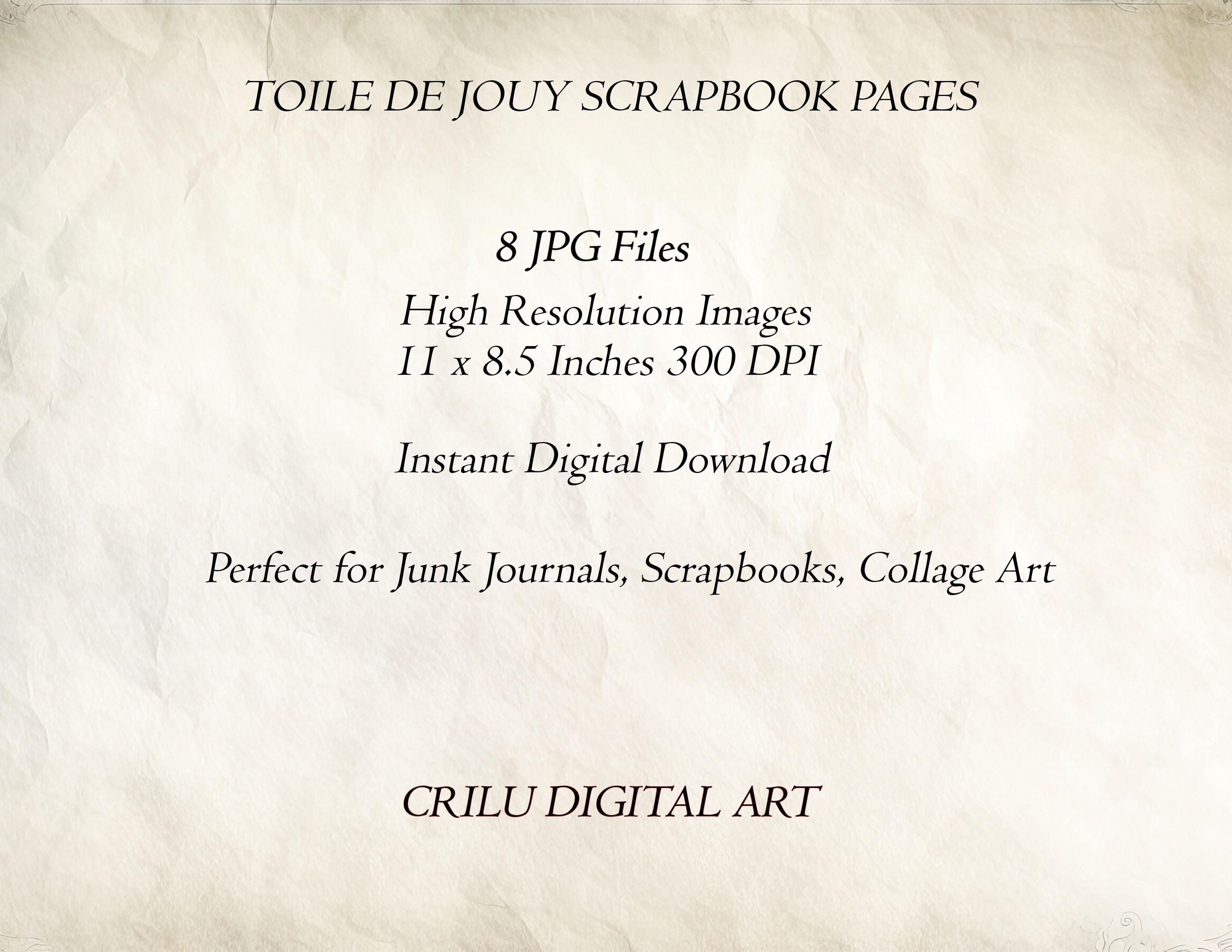 Vintage Toile De Jouy Basic Junk Journal Printable,french Toile Journal ...