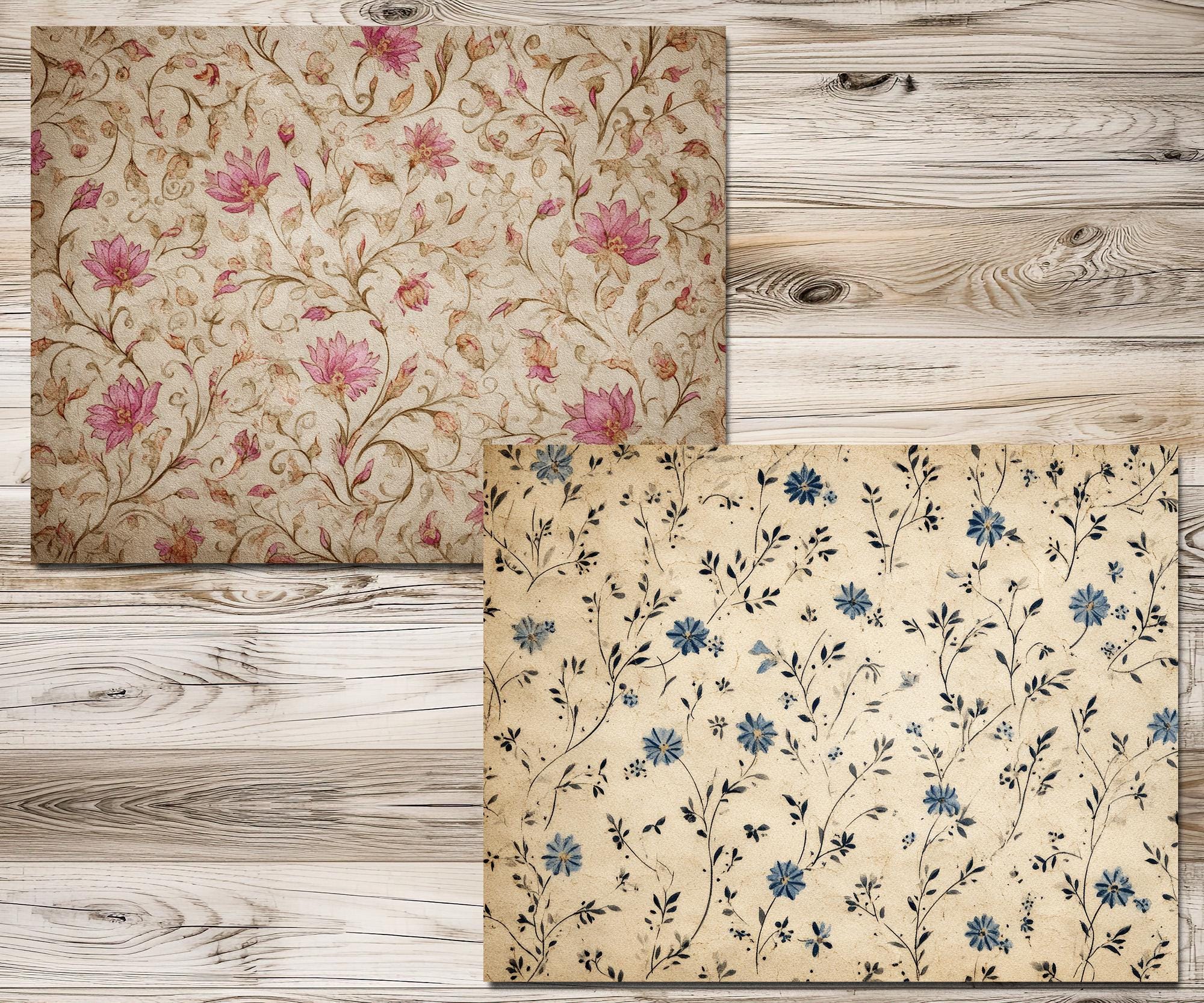 Shabby Chic Vintage Junk Journal Kit Printable With Rose Ephemera Lace ...