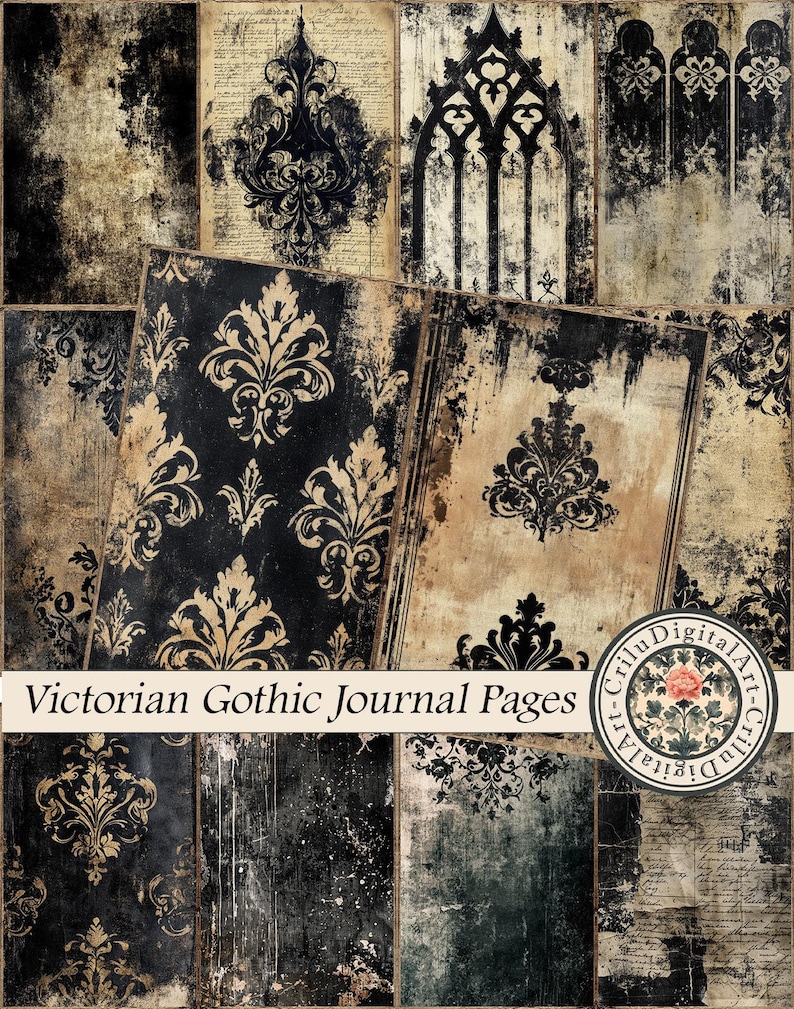 Victorian Goth Junk Journal Kit With Dark Romance Ephemera Pages for ...