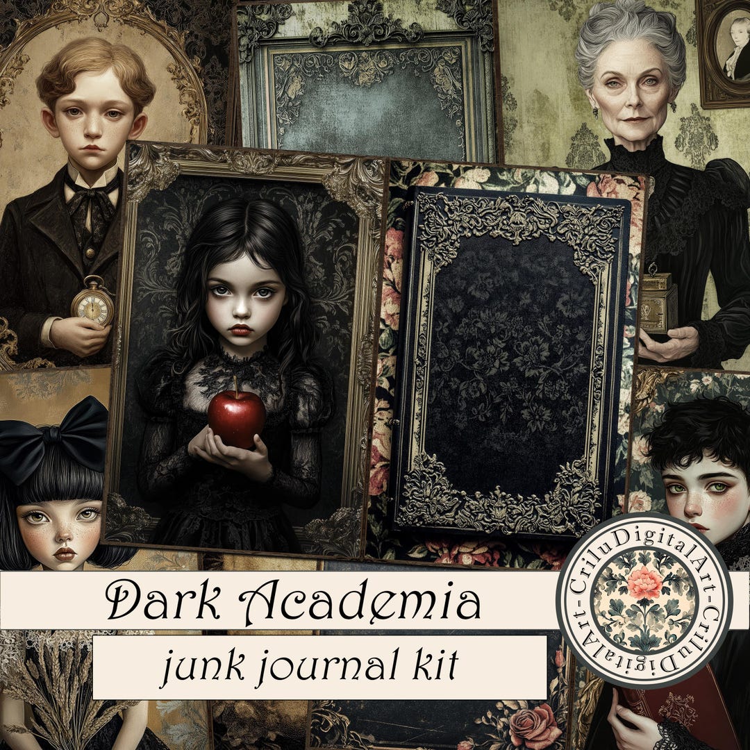Gothic Junk Journal Kit Printable Ephemera Set • Victorian Dark ...