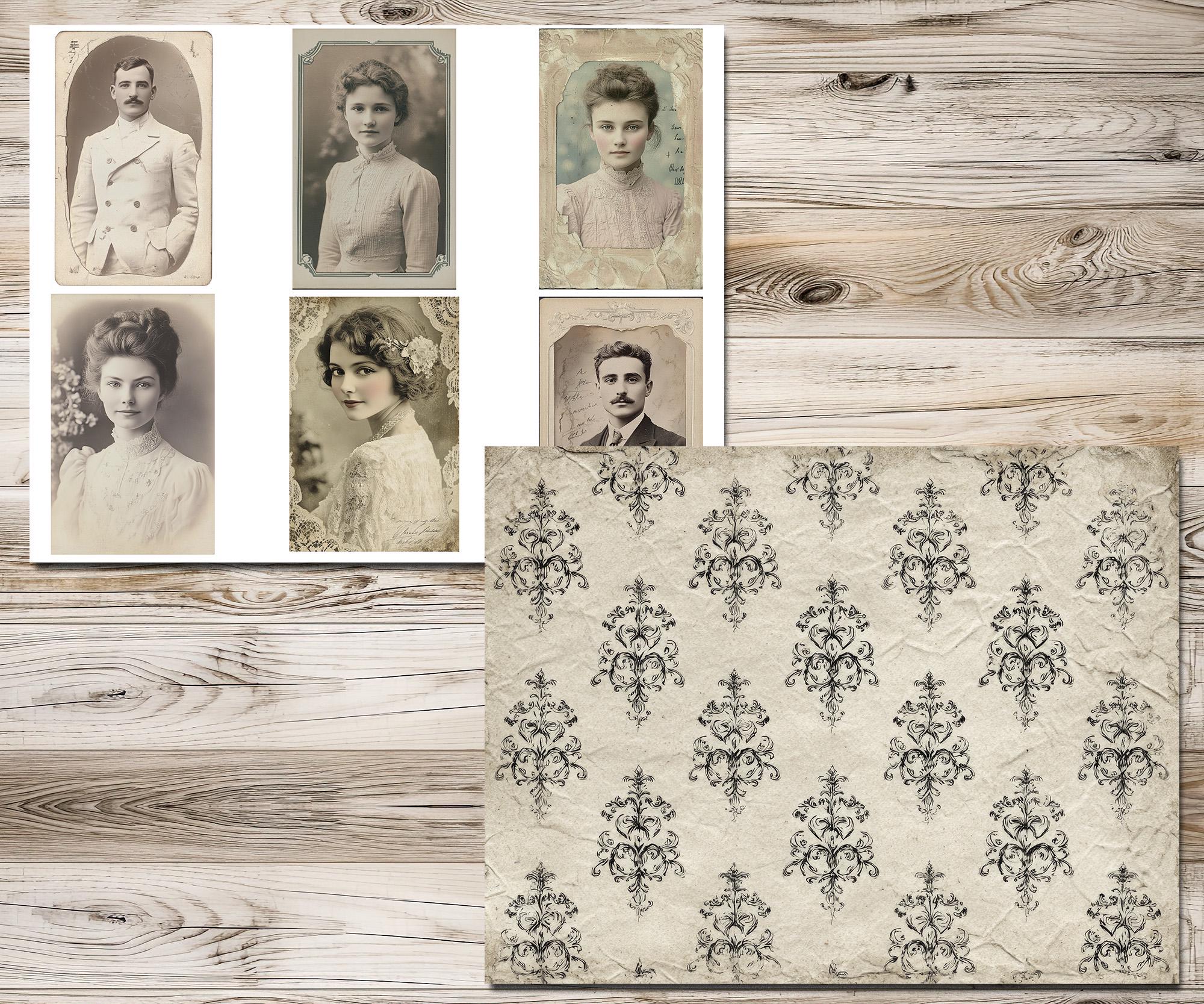Shabby Chic Vintage Junk Journal Kit Printable With Rose Ephemera Lace ...