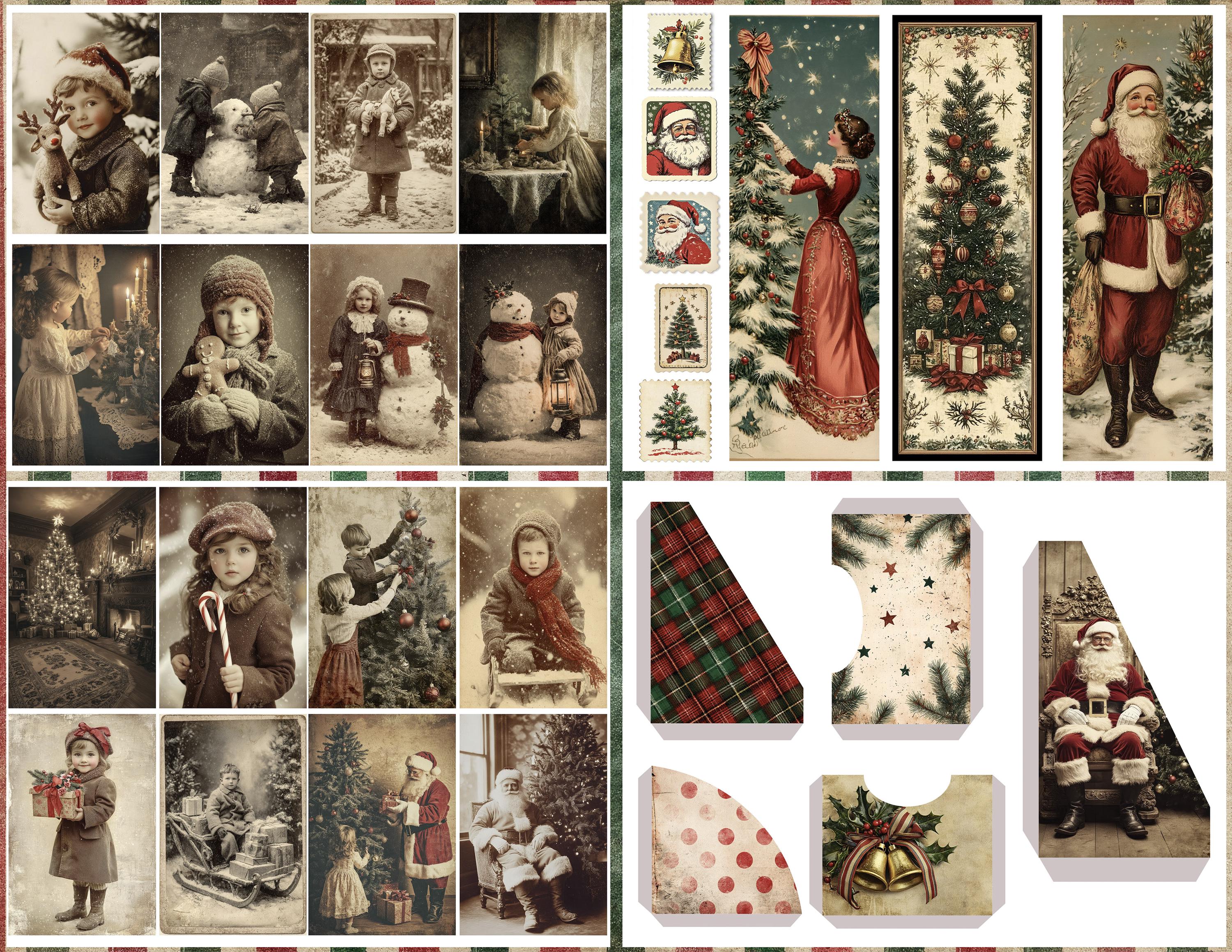 Christmas Junk Journal Kit Printable Victorian Ephemera Pages for ...