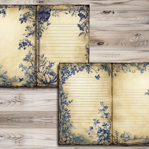 Vintage Toile De Jouy Junk Journal Printable,french Toile Journal ...