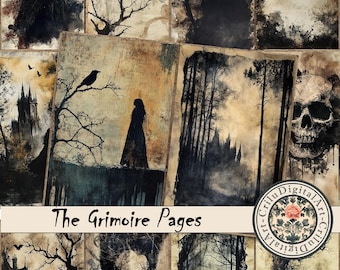 Gothic Junk Journal Pages: Dark Grunge, Witchy Ephemera (Digital Download)