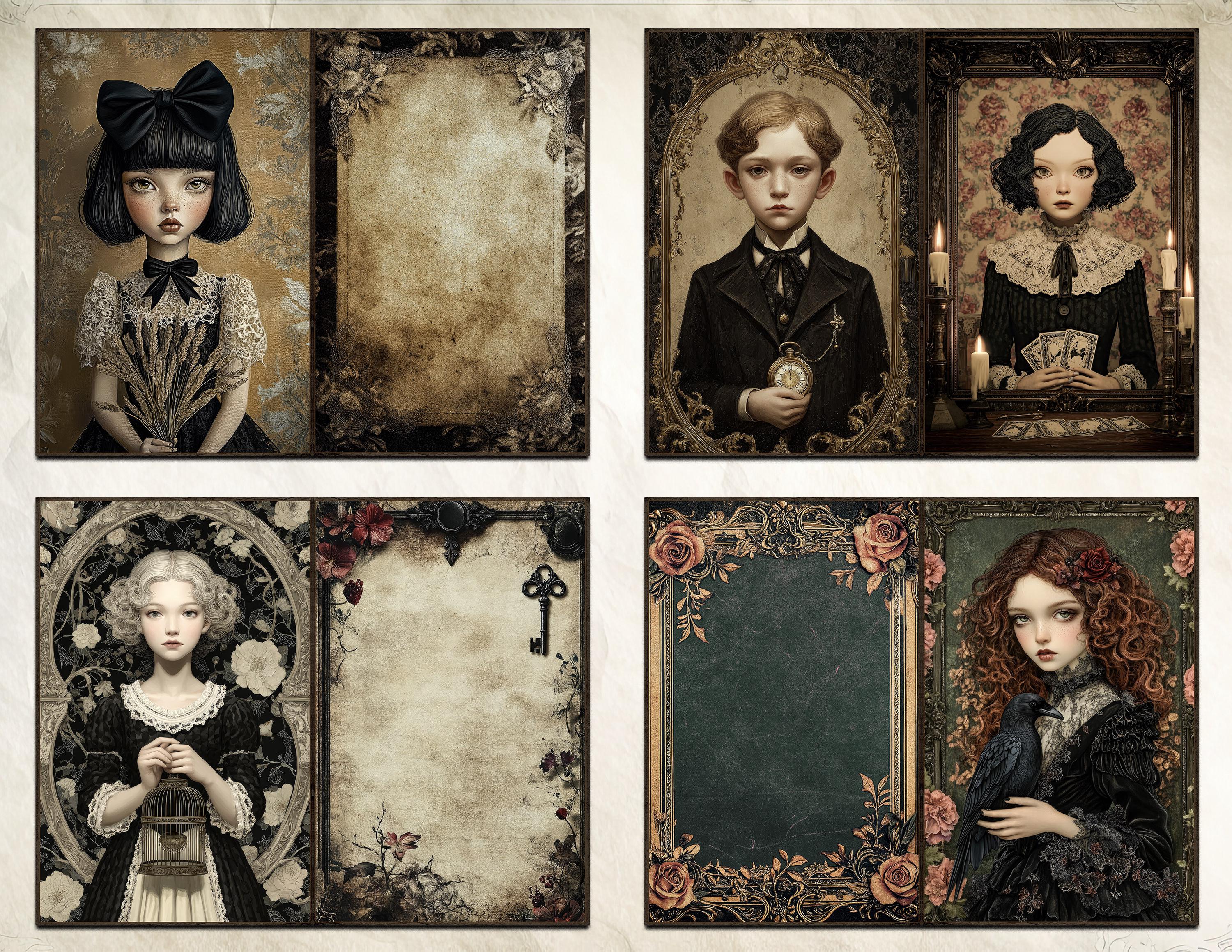 Gothic Junk Journal Kit Printable Ephemera Set • Victorian Dark ...