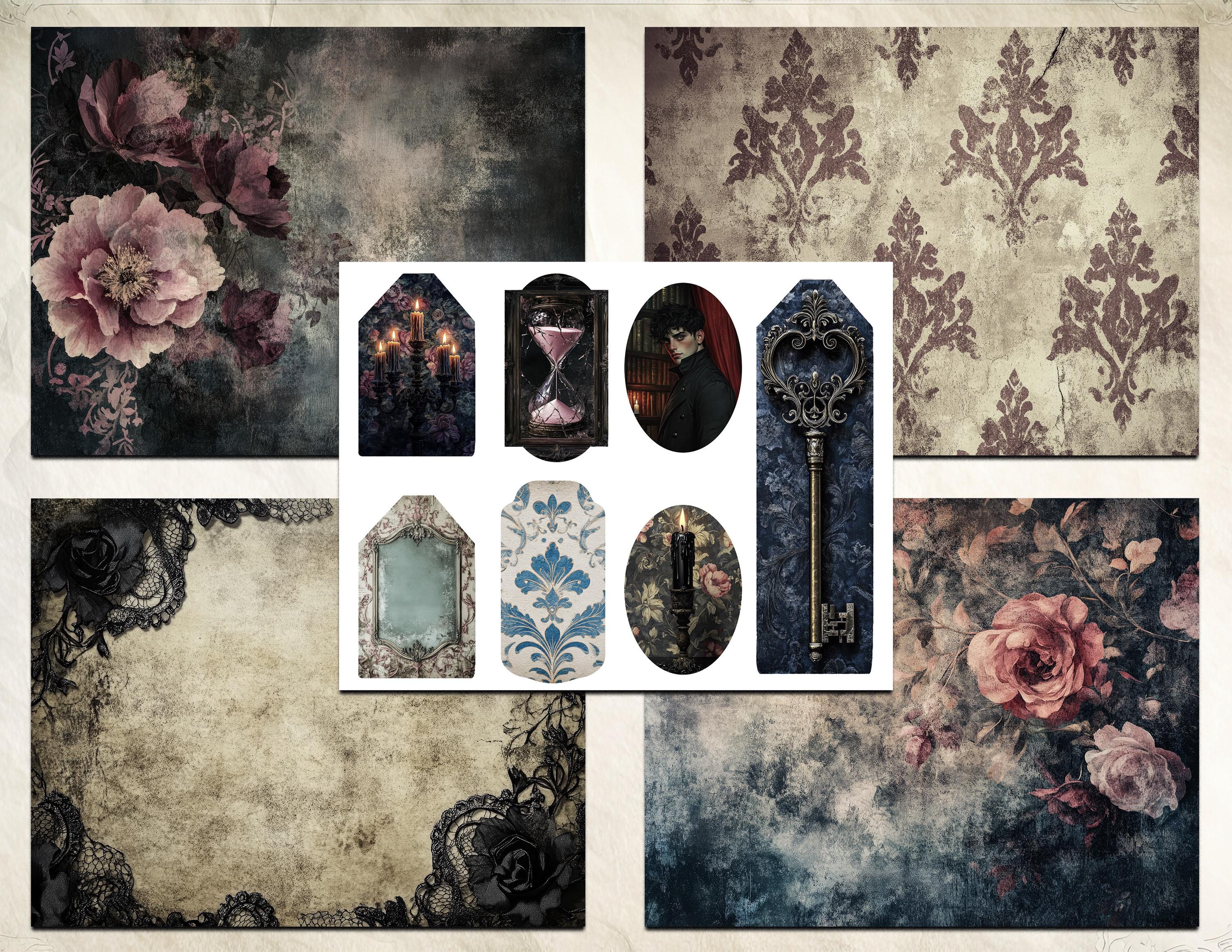 Gothic Junk Journal Kit Printable Ephemera Set • Victorian Dark ...