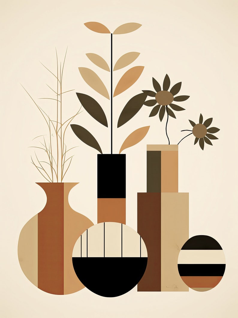 Simple Modern Wall Art, Boho Style Line Art, Wall Art Boho Abstract Minimalist, Wall Decor Over