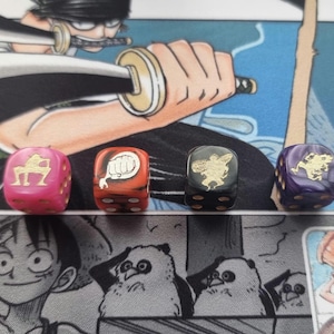 Dados de equipo personalizados para el juego de cartas One Piece