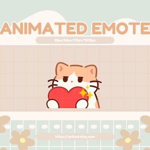Heart Hug Cat Emote: Animated Twitch, Discord, YouTube