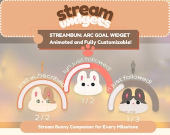 Bunny Progress Arc Widget – Animated Goal Tracker for Twitch OBS & StreamElements | Stream Overlay