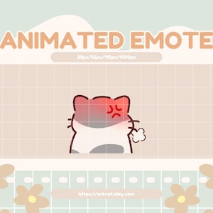 Gray and White Cat Angry Emote – Fuming Back View for Twitch, Discord, YouTube