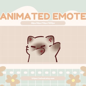 Deppende geanimeerde emote – schattige Siamese kat Dab Pose | Twitch, Discord, YouTube GIF