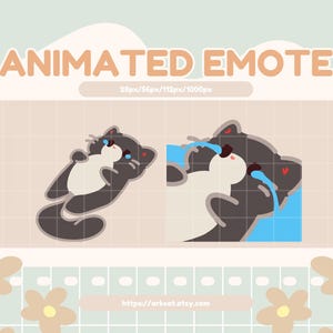 Crying Tuxedo Cat Animated Emote: Twitch, Discord, YouTube