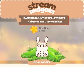 Animated Bunny Goal Widget – Twitch Stream Overlay (Digital Download)