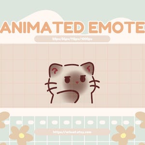 Disappearing Siamese Cat Animated Emote: Twitch, Discord, YouTube