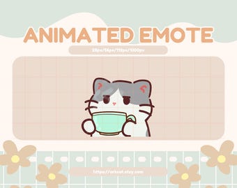 Coffee Cat Animated Emote – Twitch, Discord & YouTube
