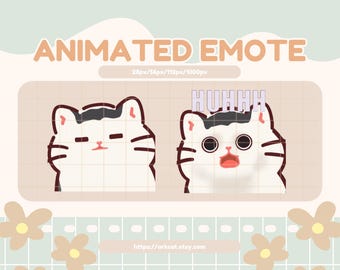 Animated Cow Cat "Huh" Meme Emote: Twitch, Discord Stream (GIF Digital Download)