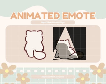 Dramatic White Cat Animated Emote: Twitch, Discord, YouTube (Digital Download)