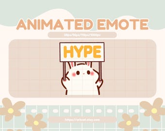 Animated Hype Bunny Emote – Twitch, Discord, YouTube