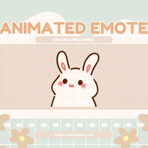 Nodding in Agreement Emote – White Bunny Animated Reaction for Twitch, Discord, YouTube