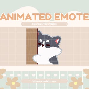 Animated Husky Peeking Emote: Twitch/Discord Streamer GIF