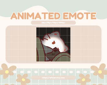 Animated Late Night Binge Cat Emote: Twitch, Discord, YouTube (Digital Download)