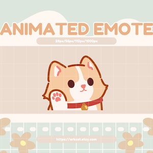 Animated Emote Cute Dog - Corgi Dog - Hello Emote for Twitch, Discord, Youtube, Stream