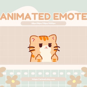 Freches Emote - Orange getigerte Katze Animiert für Twitch, Discord und YouTube