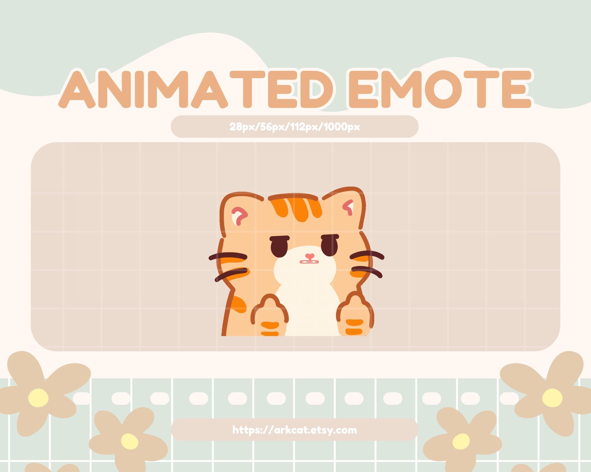 Sassy Emote – Orange Tabby Cat Showing Attitude Animated for Twitch, Discord, and YouTube