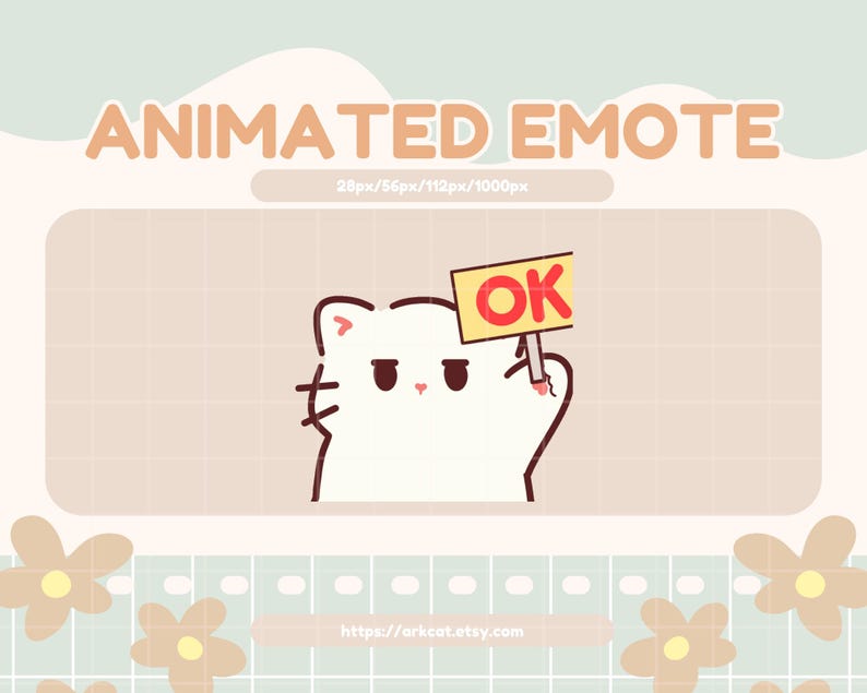 Animated Okay Cat Emote – Twitch, Discord, Youtube (digital Download ...