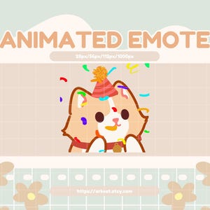 Animated Emote Cute Dog - Corgi Dog - Birthday Emote for Twitch, Discord, Youtube, Stream