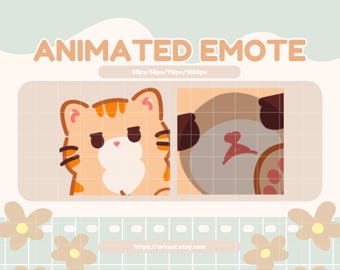 Animated Emote Cute Cat - Intimidating Orange Tabby Cat Emote Discord, Youtube, Stream